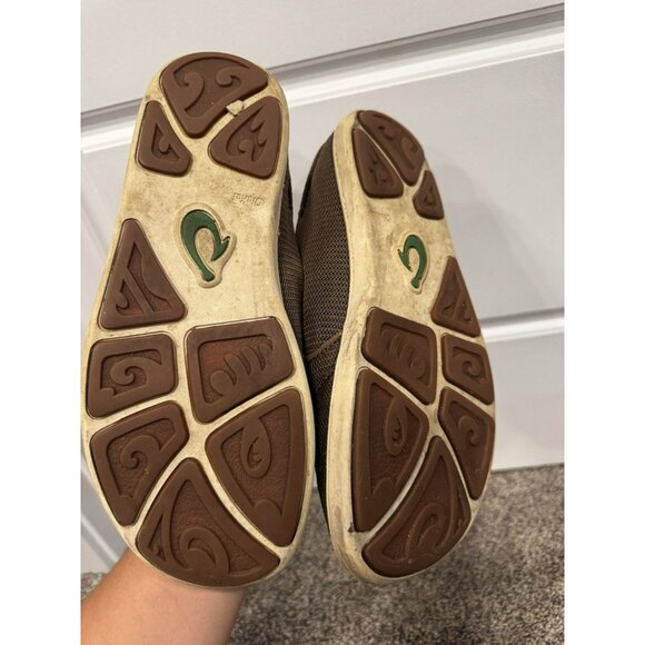 Olukai Nohea Mesh Loafers Men's Mustang/Lime Peel Casual Slip On Shoes Sz 8.5 - Picture 5 of 6